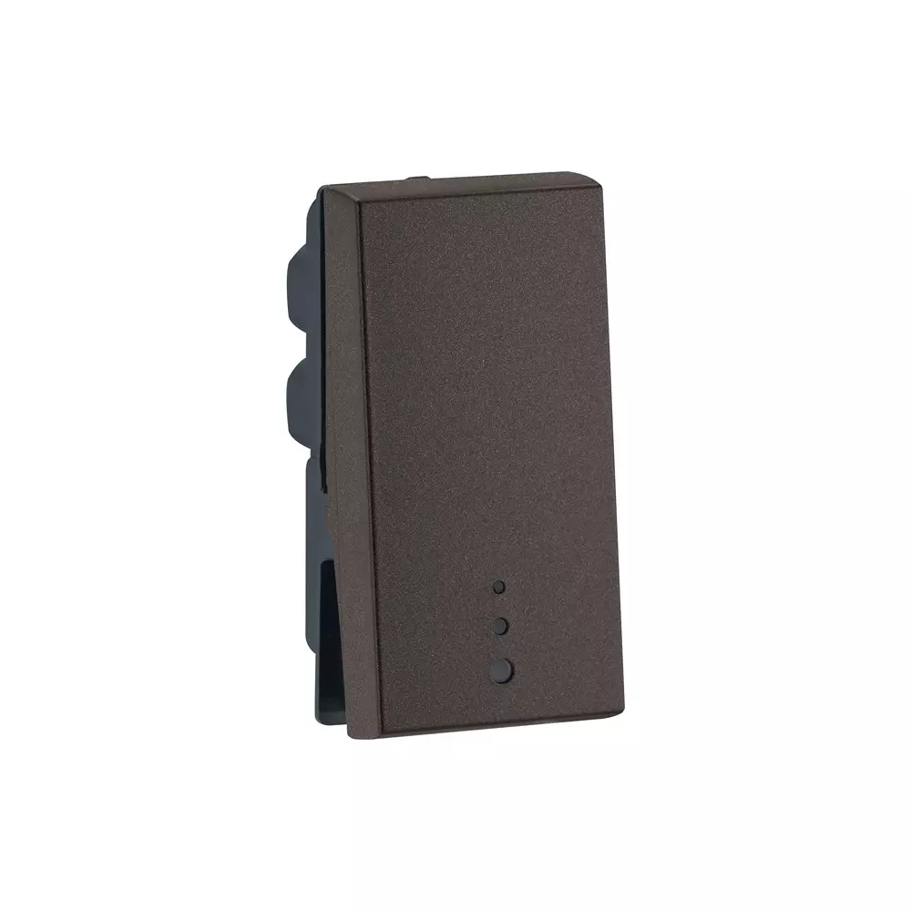 Legrand Switch with Indicator Myrius Charcoal Grey 6 Amp 1 Module 1 Way, 6794 02