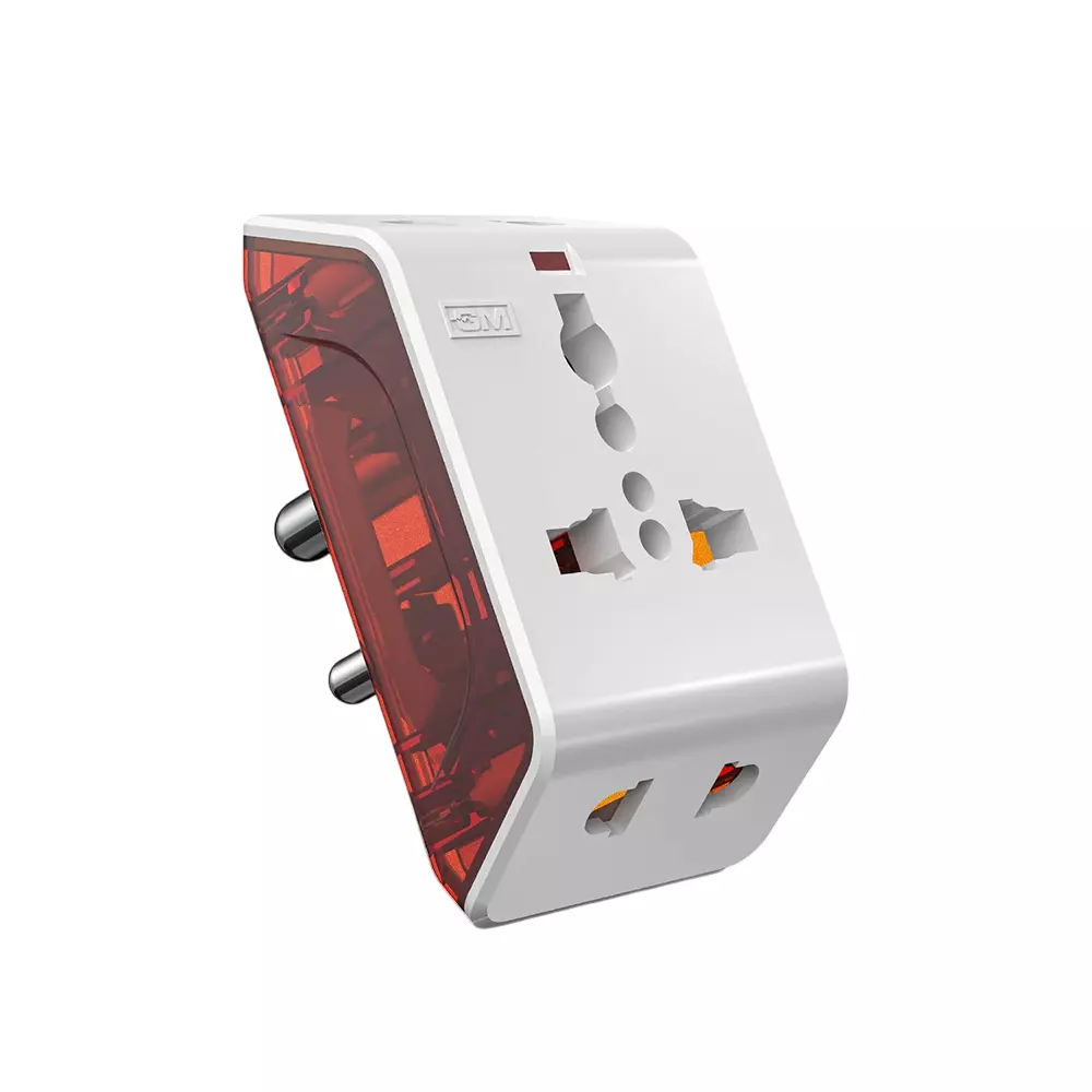 GM 3 Pin Travel Universal Multi Plug Red, White, 3017