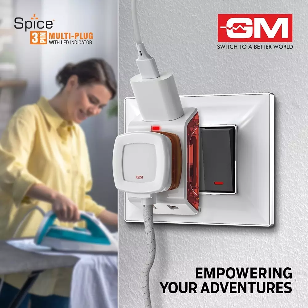 GM 3 Pin Travel Universal Multi Plug Red, White, 3017