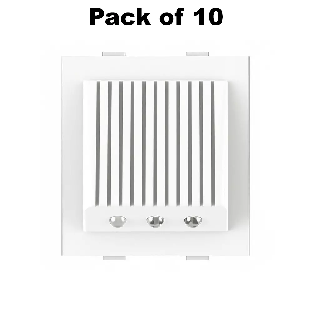 K9 Skirting Light 3 Led 2 Module White, 9141 (Pack of 10)