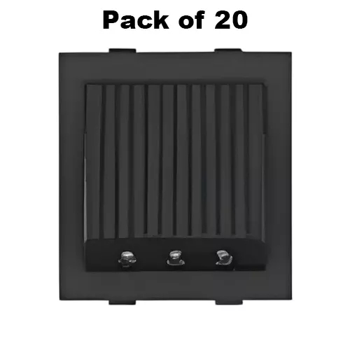 K9 Skirting Light 3 Led 2 Module Black, 9141 (Pack of 10)