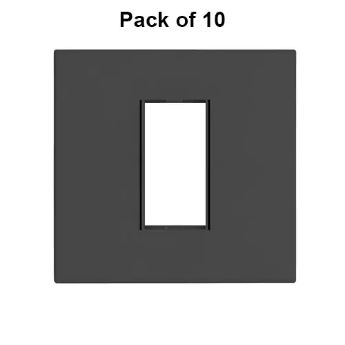 Cona GlazTouch Modular Plate Black 1 Module, GT 1101 (Pack of 10)