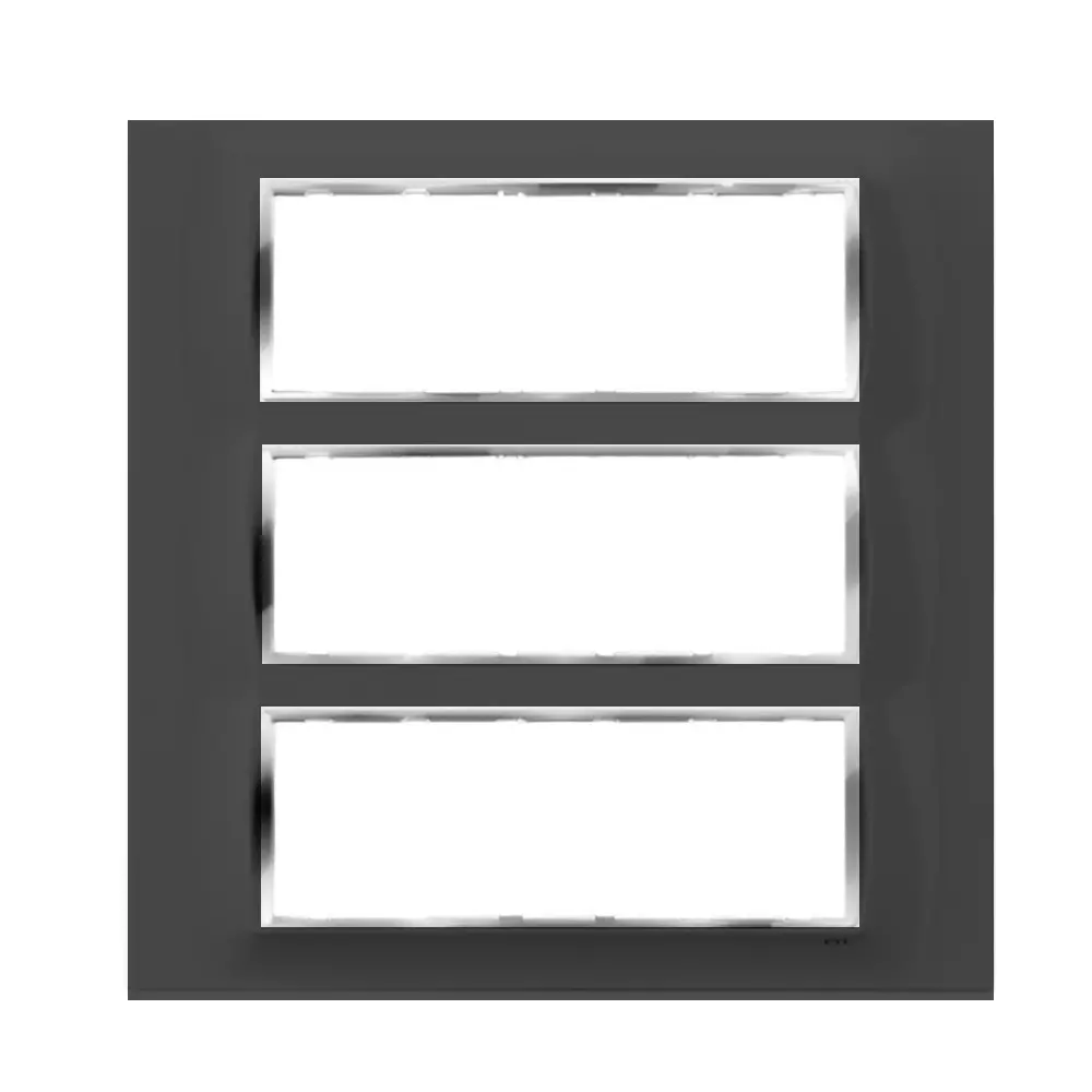 Cona Glasglow Glass Effect Modular Plate Black 18 Modules, GGM 1118 (Pack of 10)