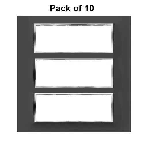 Cona Glasglow Glass Effect Modular Plate Black 18 Modules, GGM 1118 (Pack of 10)