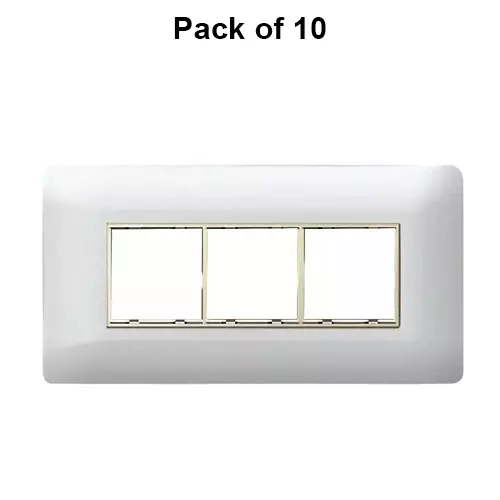 Cona Sleekwood Modular Plate White 6 Modules, SWN 1106 (Pack of 10)
