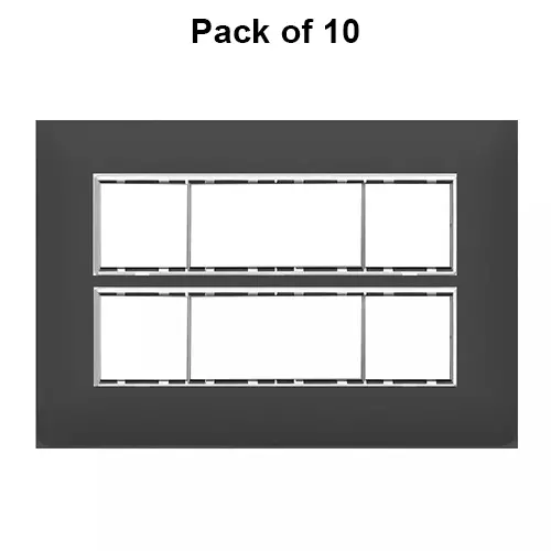 Cona Sleekwood Modular Plate Black 16 Modules, SWN 1116 (Pack of 10)