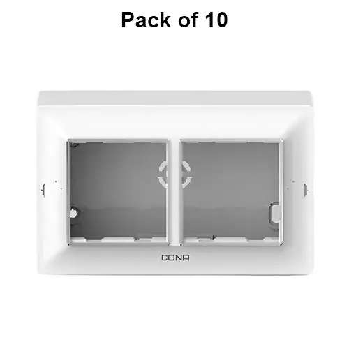 Cona Surfy Modular Surface Gang Box White 4 Modules, SB 1104 (Pack of 10)