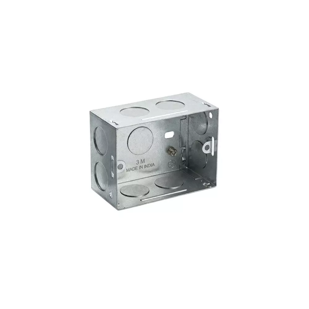 Cona Connex Gang Box Silver 3 Modules, CMB 1102 (Pack of 10)