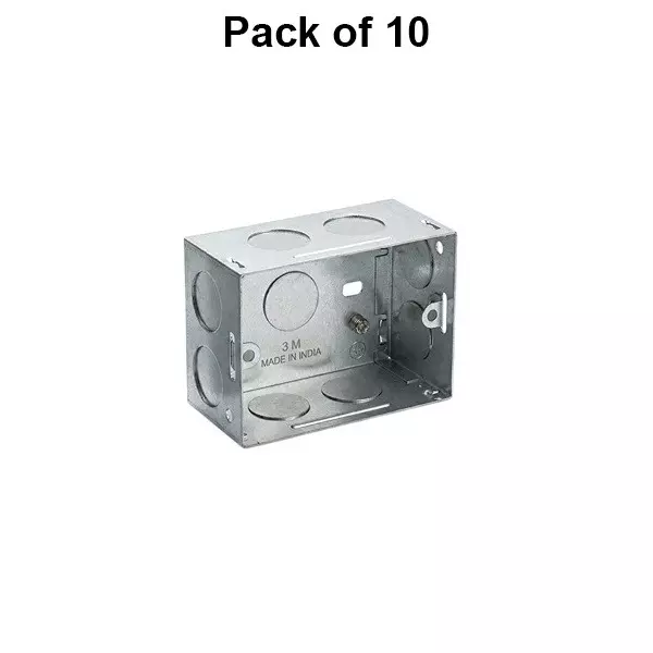 cona-gang-box-connex-3-module-silver-cmb-1102-pack-of-10-pcs