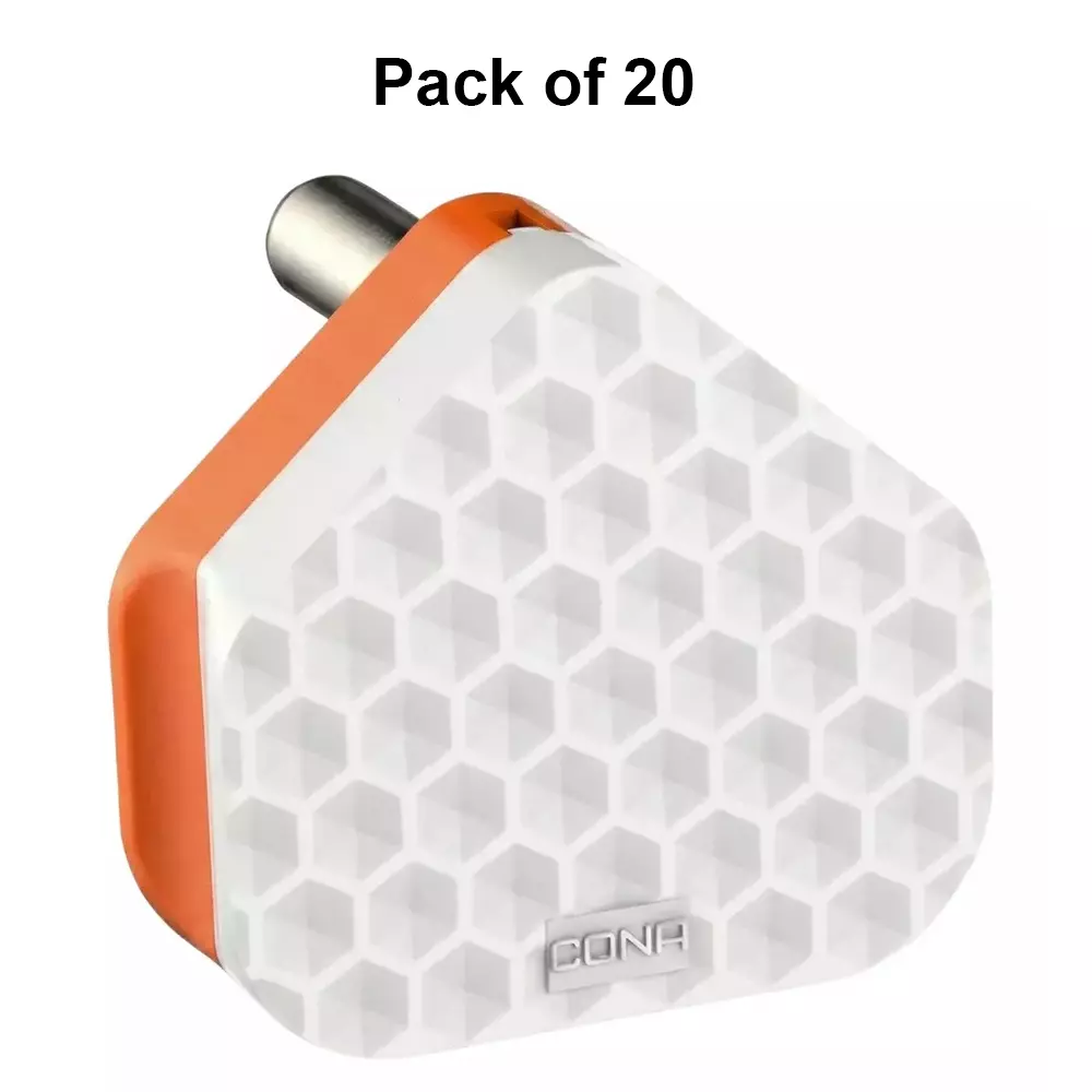 Cona 6 Amp Plug Top With Fireproof Base Prism White, 4902 (Pack of 20 Pcs)
