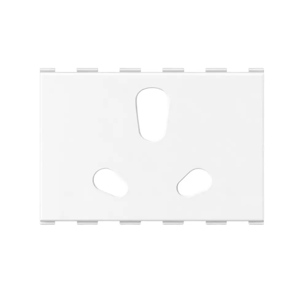 Anchor Roma Urban Socket With Safety Shutter Twin Socket 3 Module PVC Plastic White for Industrial Use, 66406