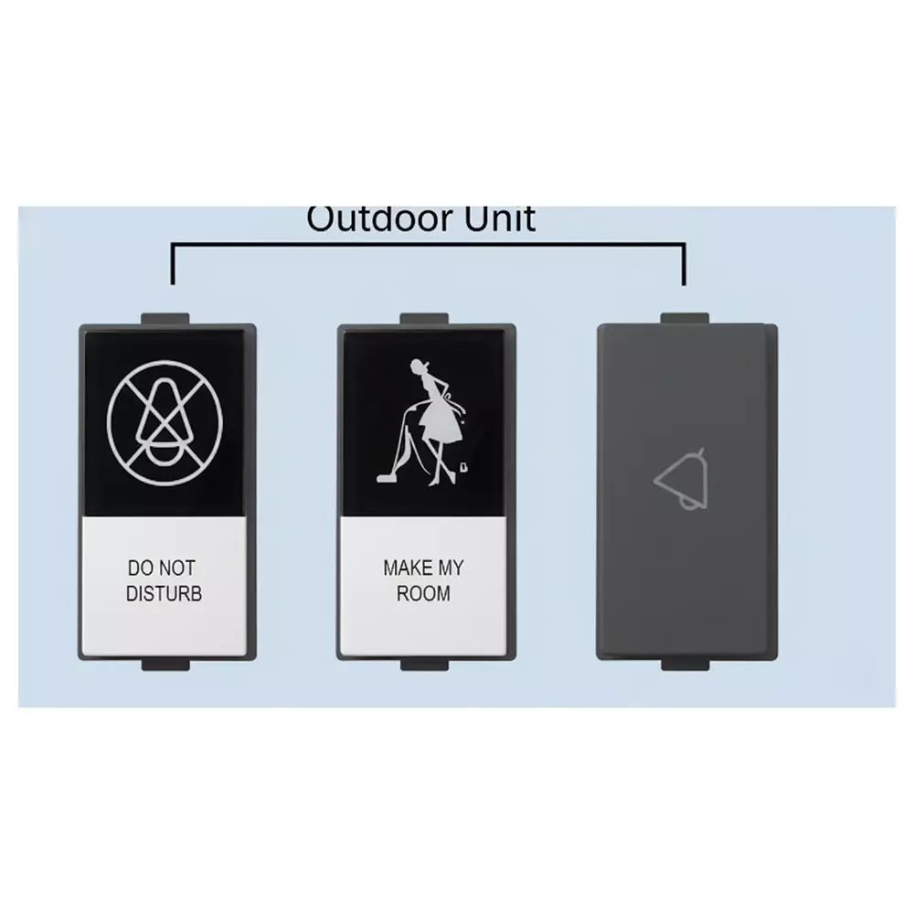 Anchor Roma Plus Do Not Disturb Unit 3 + 2 Module Black PVC Plastic for Industrial Use, 279431
