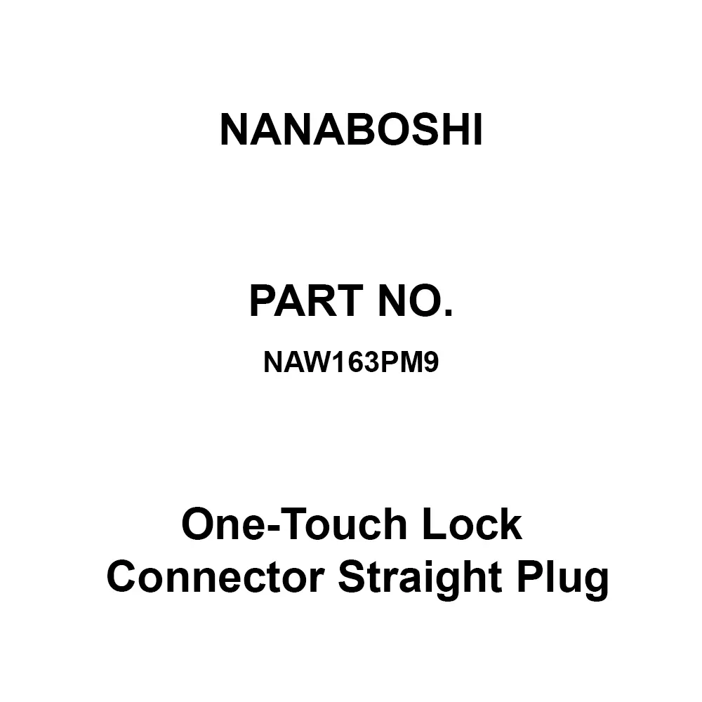 Nanaboshi One-Touch Lock Connector Straight Plug 16 Male Contact, NAW163PM9