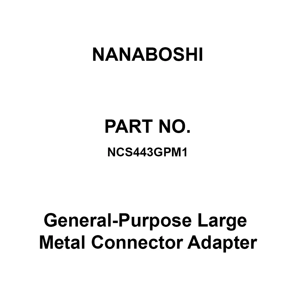 Nanaboshi General-Purpose Large Metal Connector Adapter 44 Male Contact, NCS443GPM1