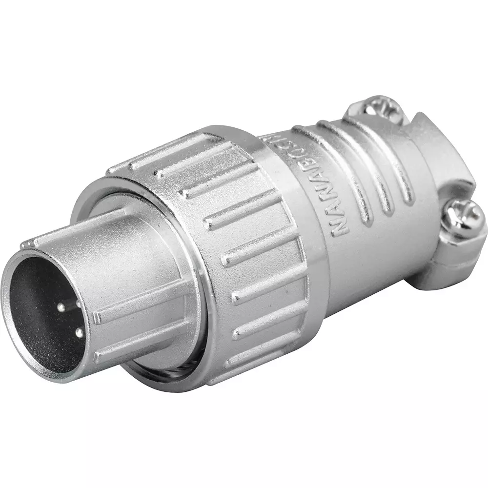 Nanaboshi Metal Connector Straight Plug 16 Male Contact, NJC-165-PM