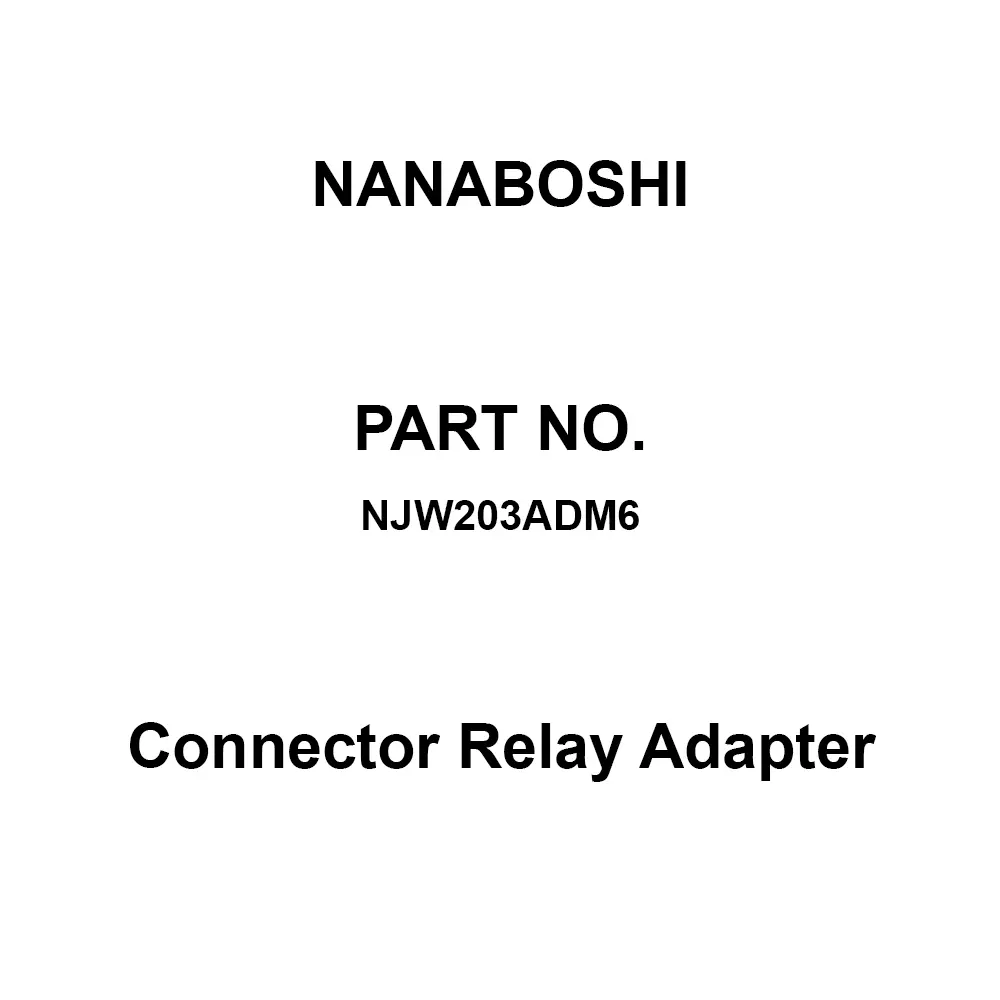 Nanaboshi Connector Relay Adapter 20 Positive core (Pin Contact), NJW203ADM6
