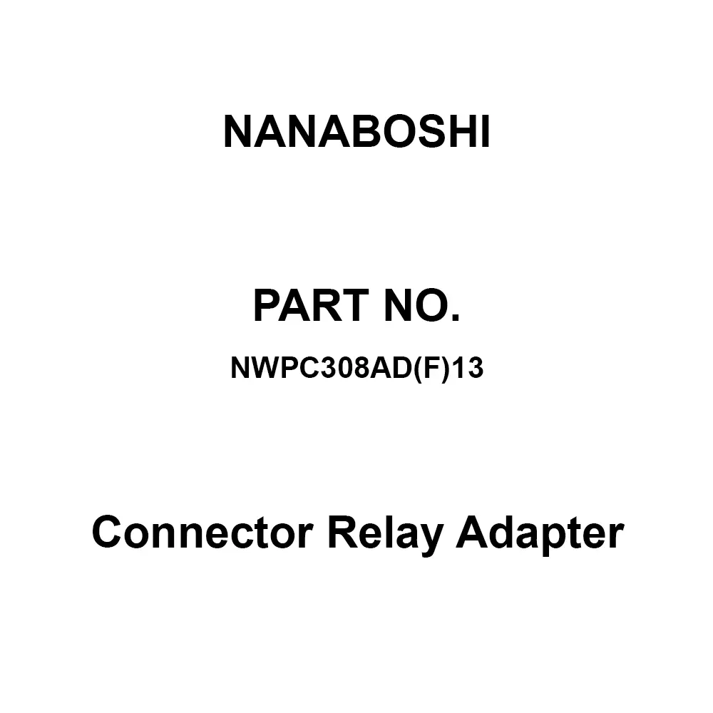 Nanaboshi Connector Relay Adapter 30 Male Contact, NWPC308AD(F)13