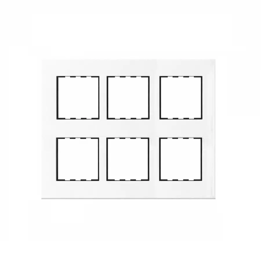 Polycab Etira Grid Frame With Cover Plate White 12 Module Polycarbonate for Industrial & Commercial Use