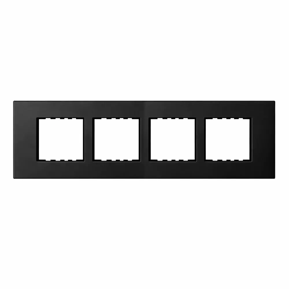 Polycab Etira Grid Frame With Cover Plate Dark Black 8 Module Polycarbonate for Industrial & Commercial Use