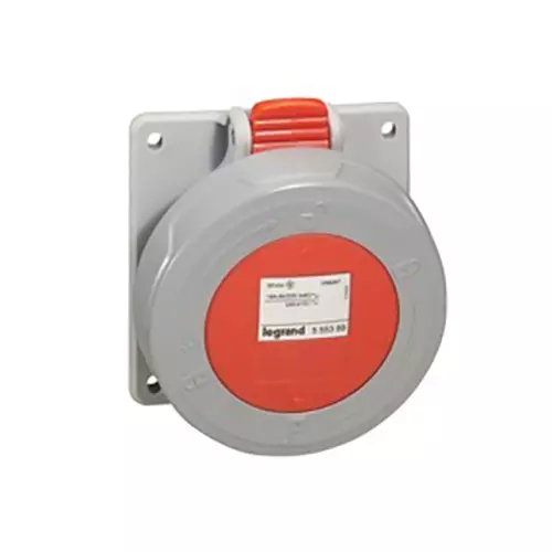 Legrand P17 Tempra Pro Series 32 A 380-415 V Panel Mounting Socket 3P+E Plastic Housing IP66/67, 5554 88