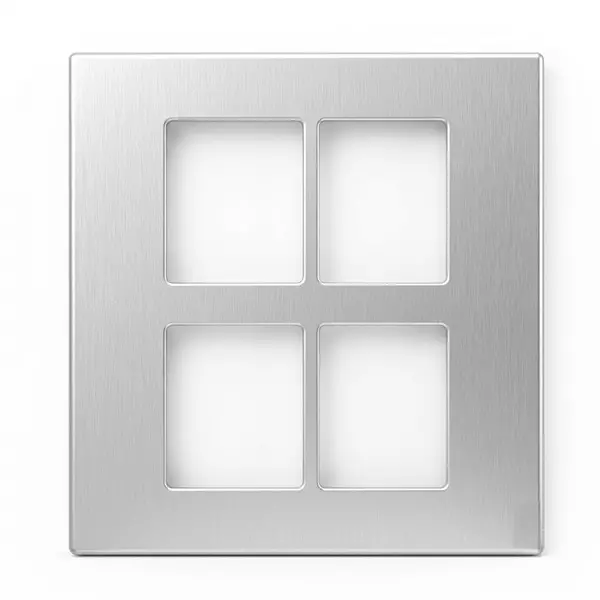 Gold Coast Cube Cover Plate Vertical 8 Module Silver Plastic for Home & Office Use, 10227-SL