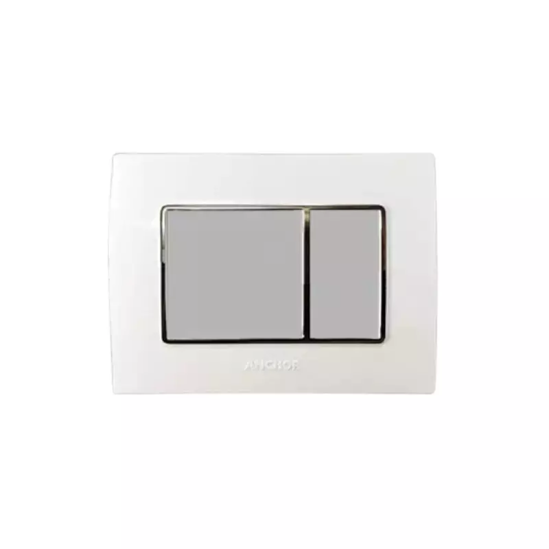 Anchor Penta Gina Plates White - Silver Chrome 3 Module, 65803 (Pack of 20)