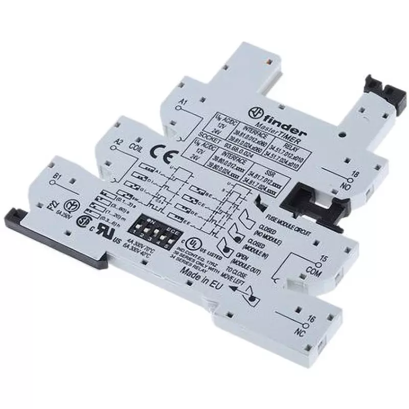 Finder Finder Relay Socket DC 24 V Rated Coil Voltage Relay socket Accessory Type, 93.68.0.024