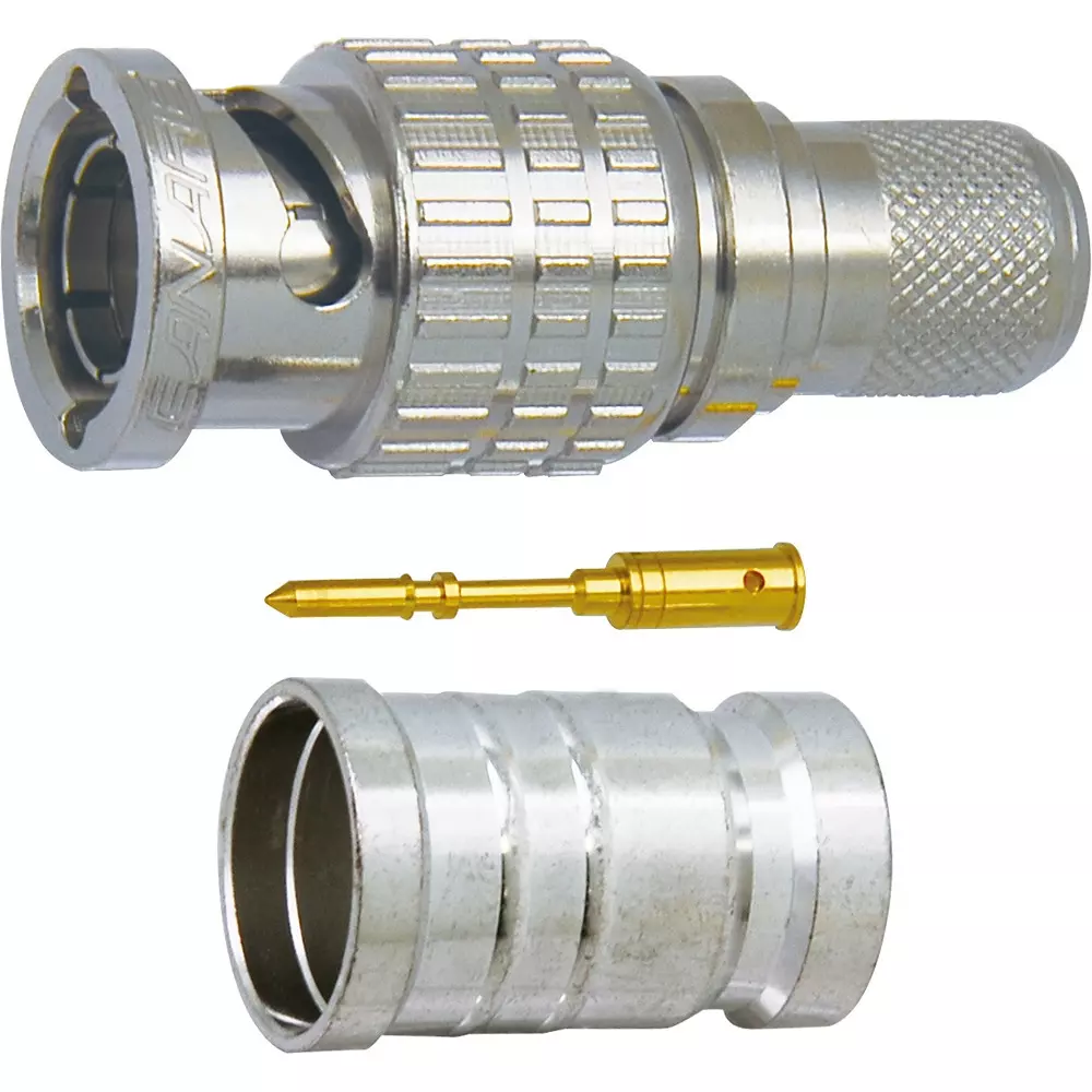 Canare Electric BNC Plug 75.0 Ω Characteristic Impedance L-6 CHD Suitable Cable, BCP-C6HD ROHS