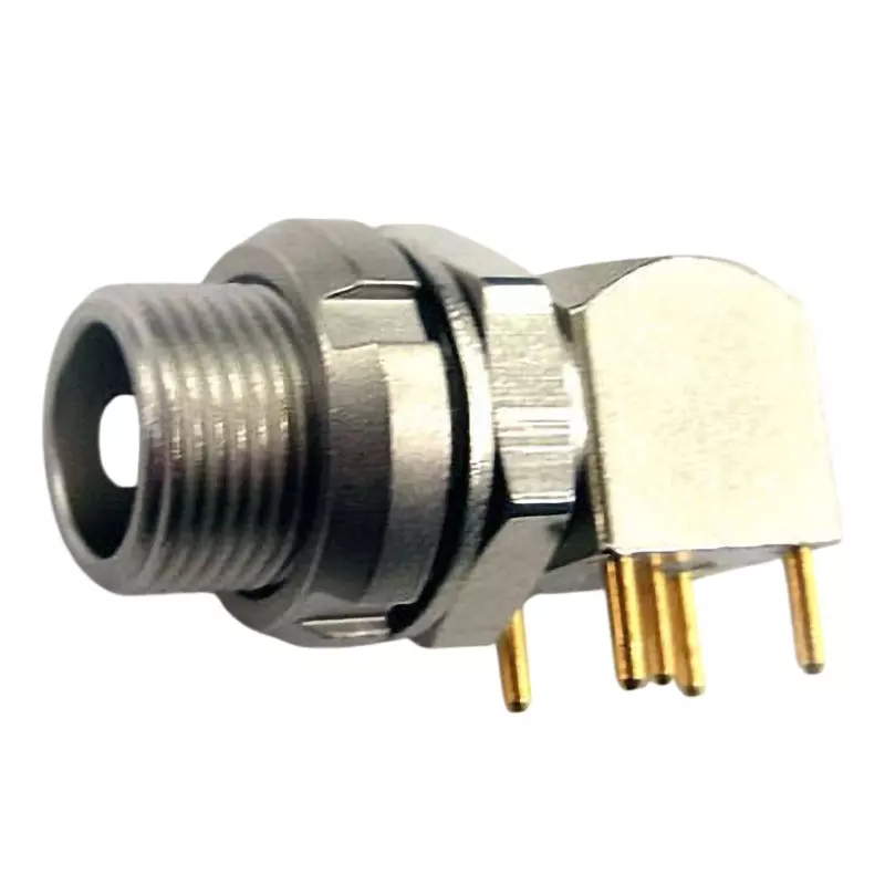 LEMO Ultra-Small Coaxial Elbow Socket 4 Amp Rated Current, EPS.00.250.NTN