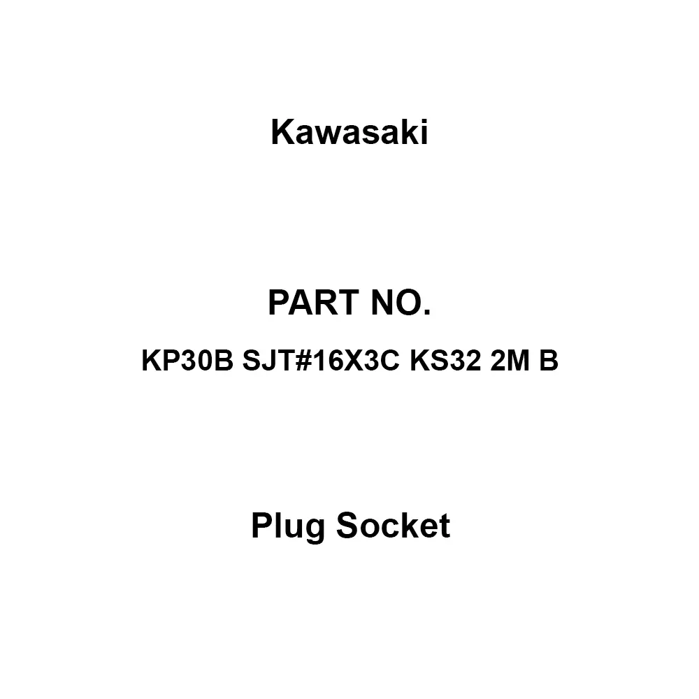 Kawasaki Plug Socket 10 Insulation Resistance AC 125 V/13 A Rating UL Standard, KP30B SJT#16X3C KS32 2M B (Pack of 5)