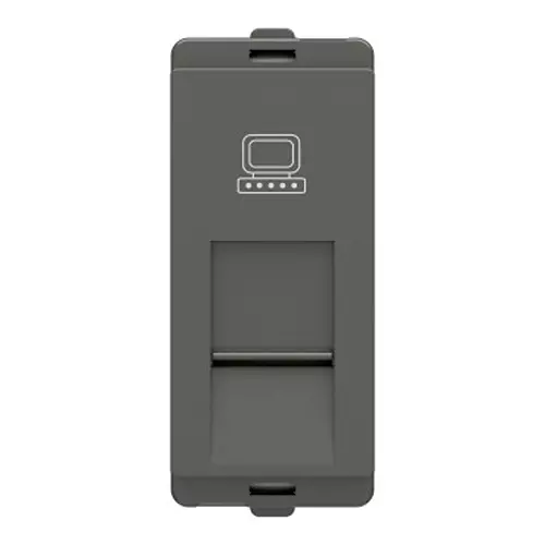 Schneider Electric Livia RJ11 Data Socket Data Outlet Shuttered 1 Module Polycarbonate Grey, P4045_PG_N
