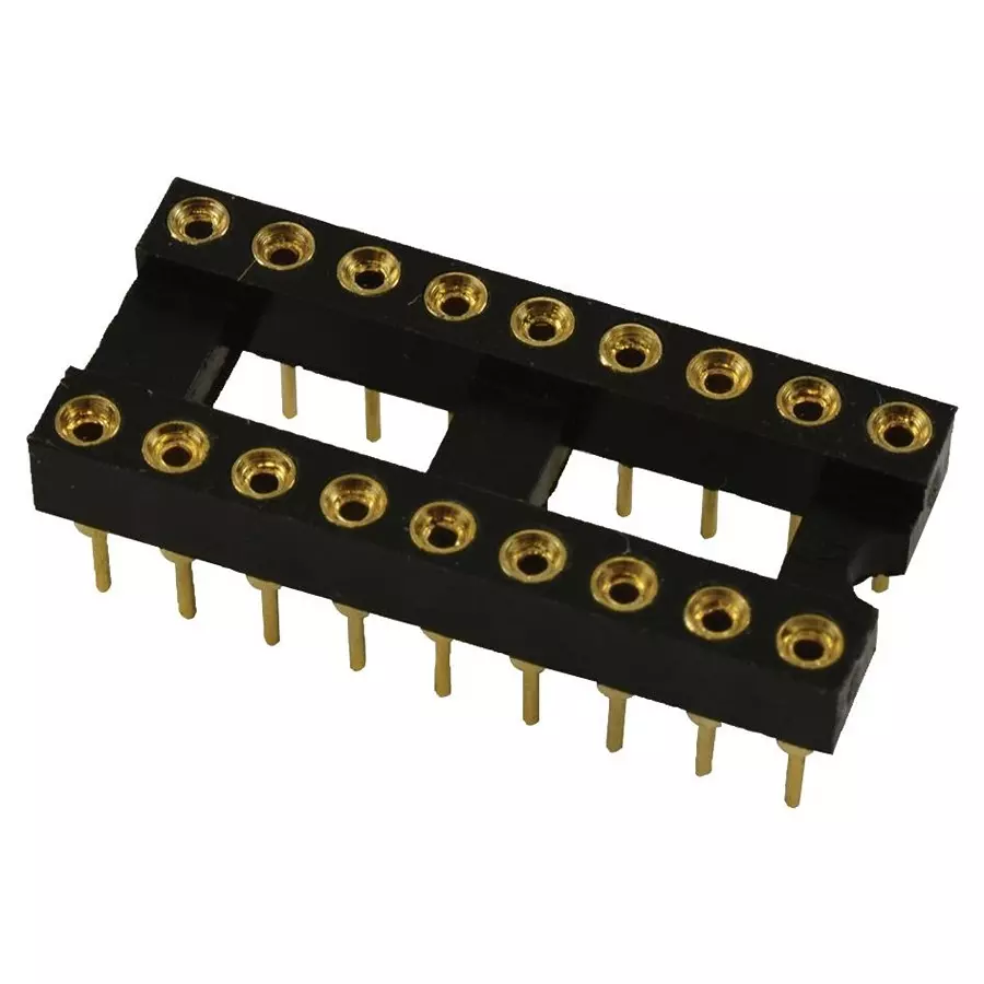 MULTICOMP PRO IC Sockets DIP SOCKET, 18 POSITION, THROUGH HOLE, SPC15518