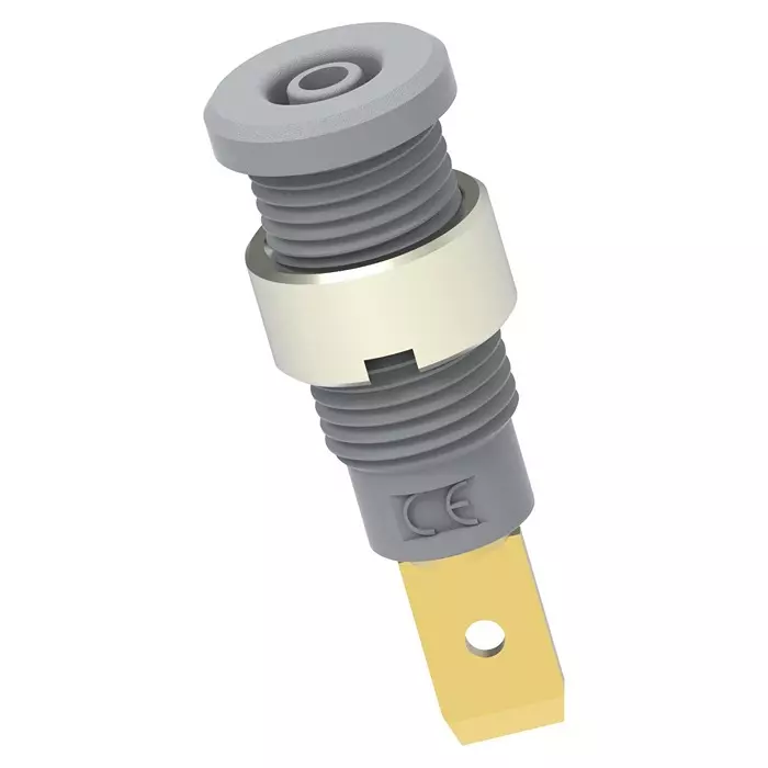 MULTICOMP PRO Banana Plugs & Jacks CONN, BANANA, JACK, 10A, QC, GRY, 72-13958