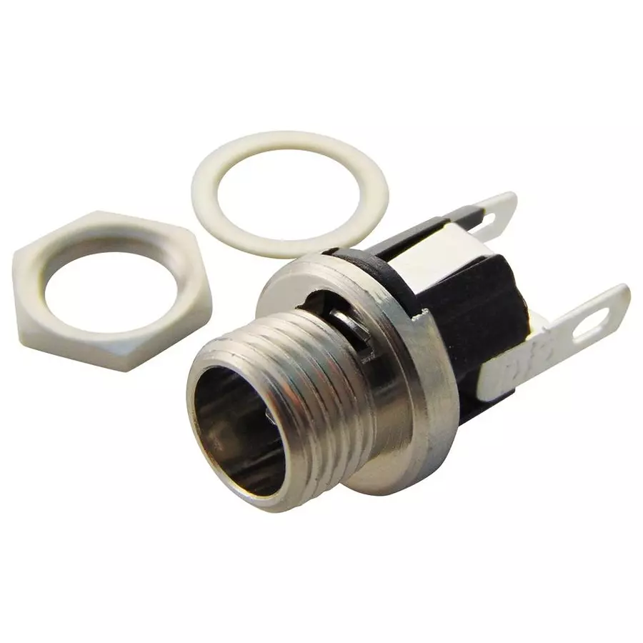 SWITCHCRAFT/CONXALL Dc Power Jack, 2.0 mm, 12Vdc, 5A, Solder, 722A