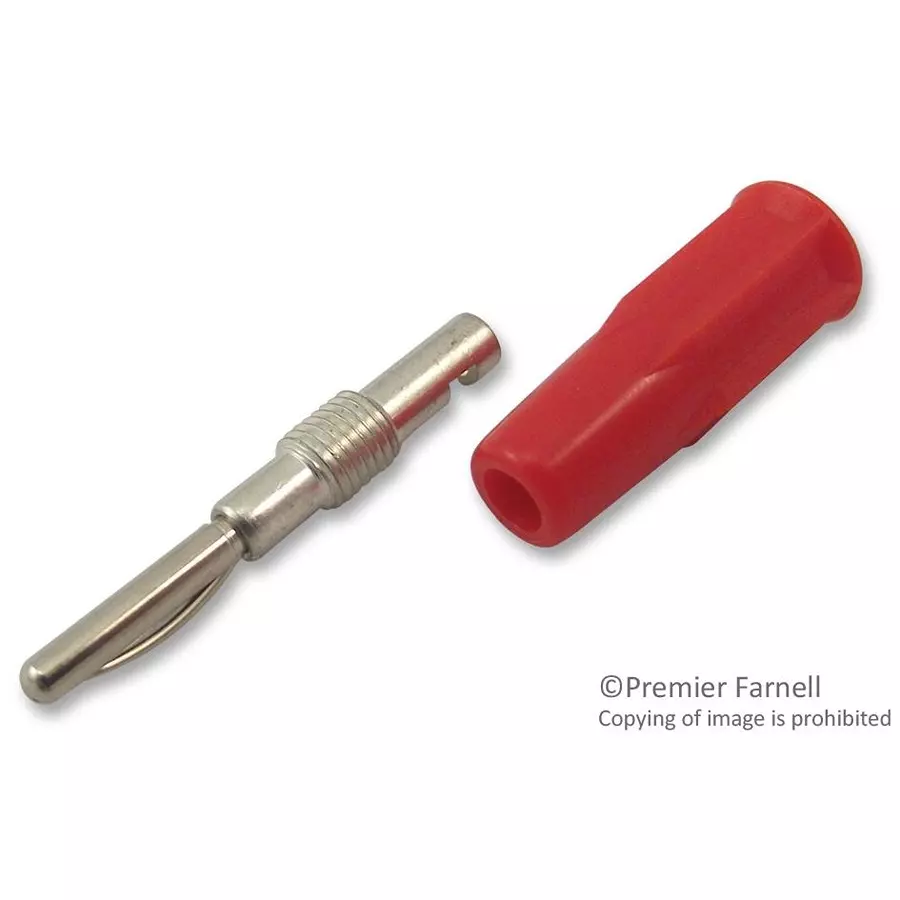 RADIALL CONNECTOR, 2MM PLUG RED, R921331
