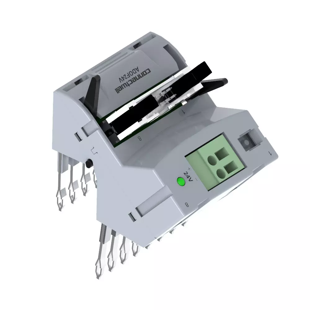 Connectwell Slim Relay Adapter 24 VDC 2 A Output Side Grey, ADOF24V