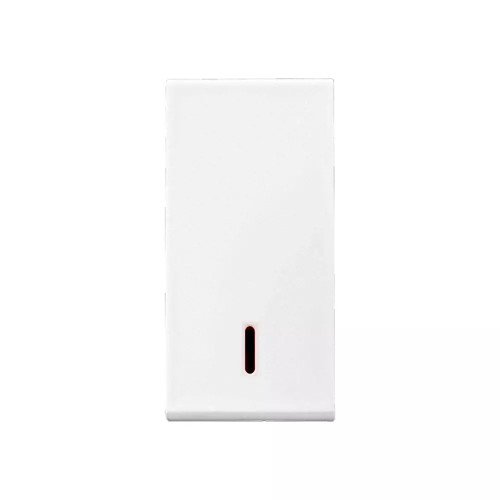 Legrand Switch with Indicator Allzy 20 Amp 1 Way 1 Module Glossy White, 6811 08 (Pack of 20 Pcs)