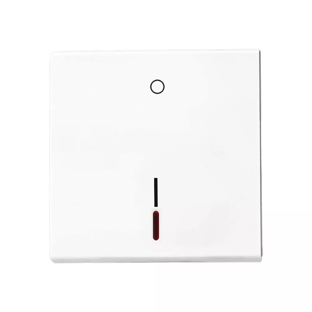 Legrand Switch with Indicator Allzy 20 Amp 1 Way 2 Module Glossy White, 6811 15 (Pack of 10 Pcs)