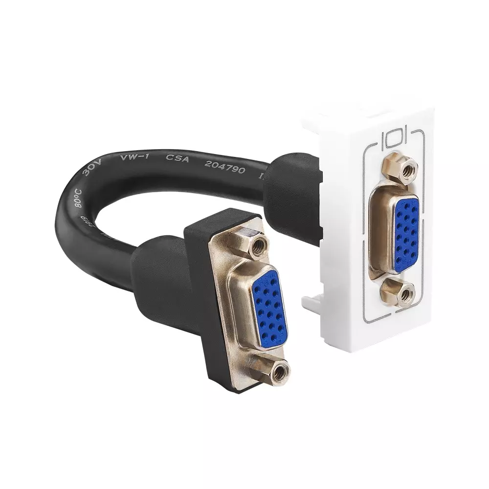 Legrand Preterminated Projector Connector Allzy 1 Module Glossy White, 6811 36