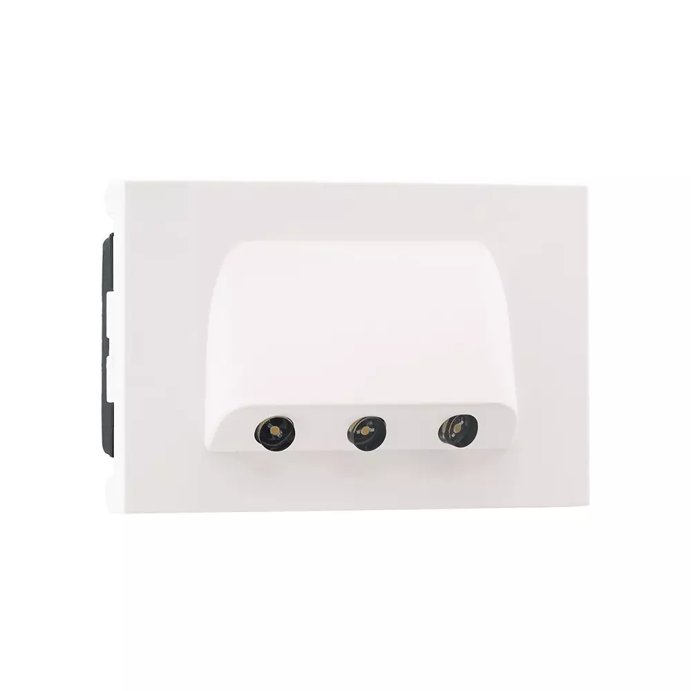 Legrand Skirting Light with Warm White LED Myrius Classic White 3 Module, 6792 48