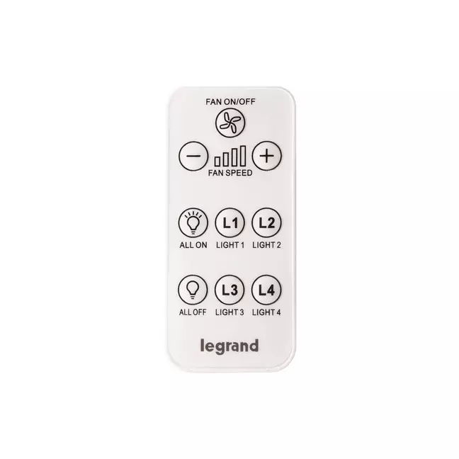 Legrand Remote Control Hand Unit Myrius Classic White Polycarbonate, 6793 03