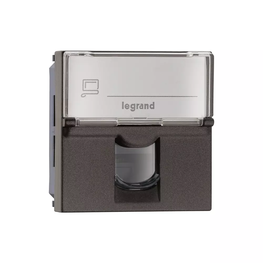Legrand Information Socket RJ45 - Cat 6 Myrius Charcoal Grey 2 Module, 6794 66