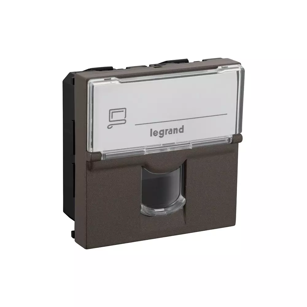 Legrand Information Socket RJ45 - Cat 6 Myrius Charcoal Grey 2 Module, 6794 66