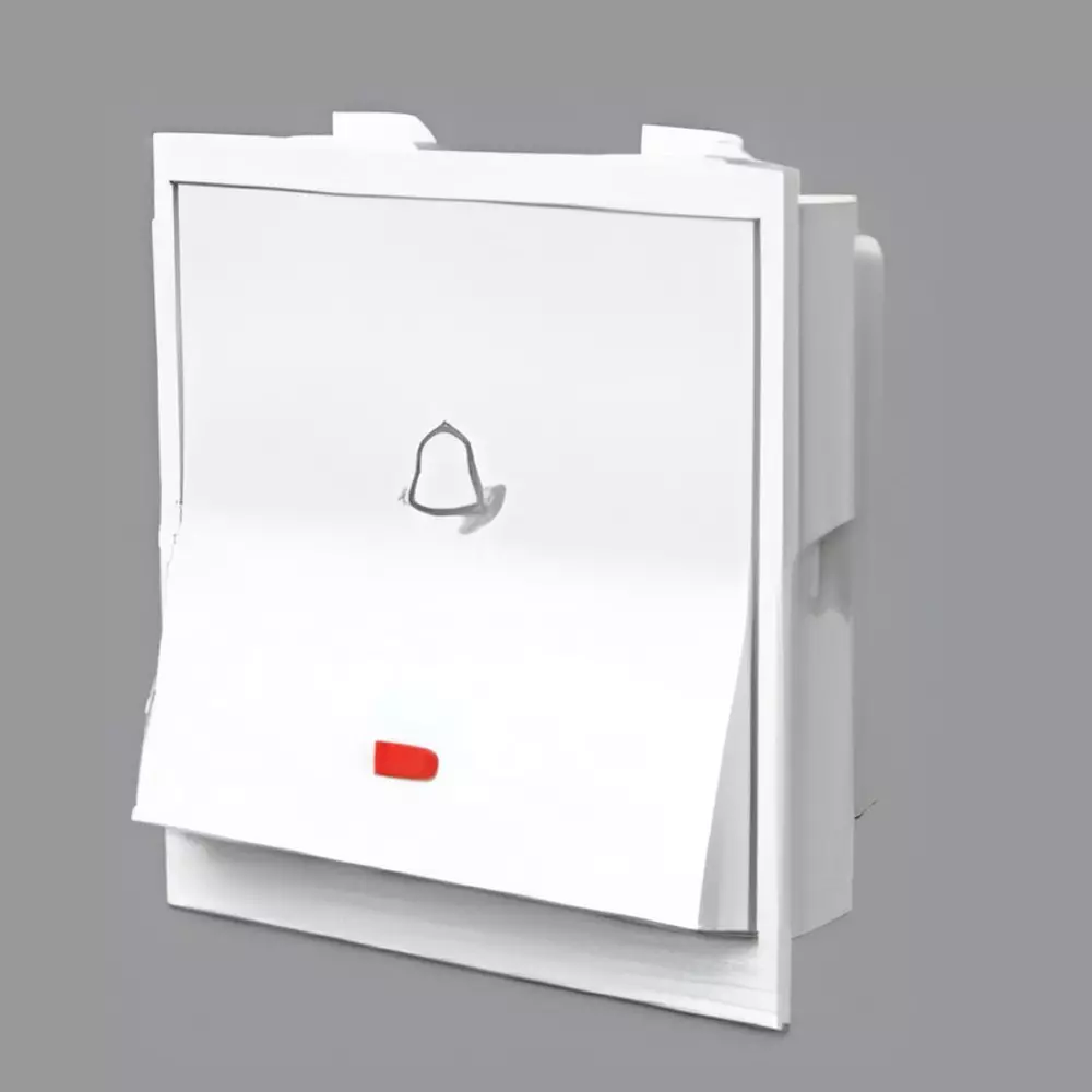 Cona Status Dual Push Bell With Indicator 6 AX White, 9806