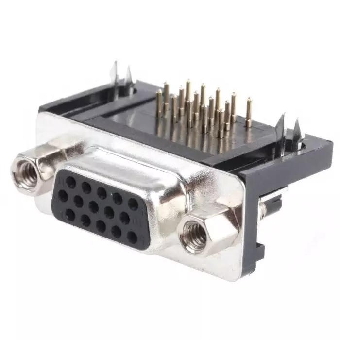 RS Pro 15 Way Right Angle Through Hole D-sub Connector Socket 2.29 mm Pitch