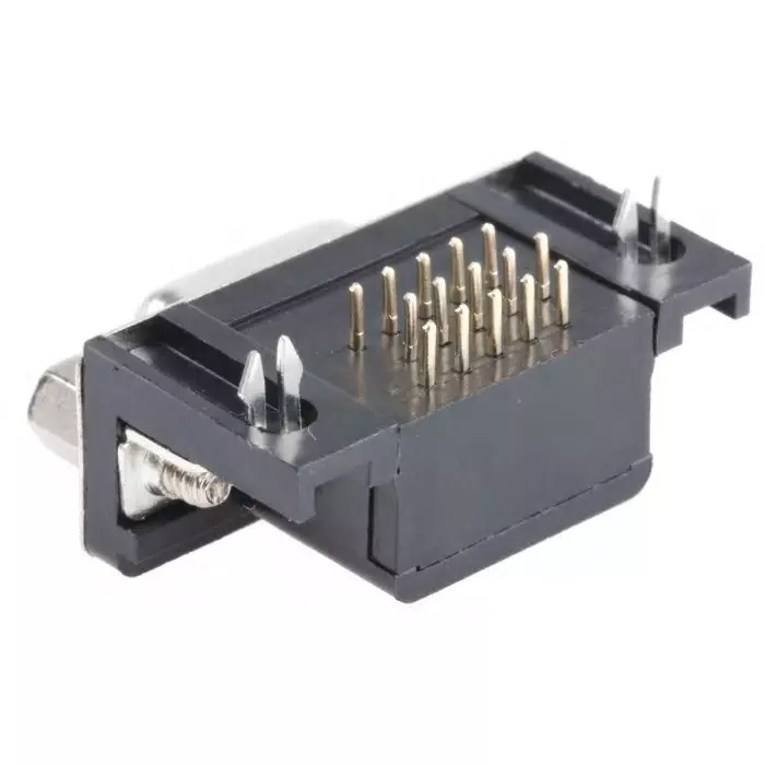 RS Pro 15 Way Right Angle Through Hole D-sub Connector Socket 2.29 mm Pitch