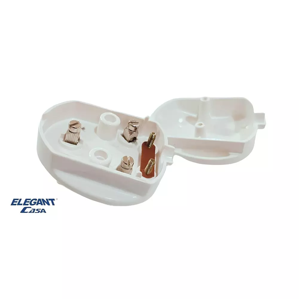 ELEGANT CASA 3 Pin Plug Top 16 Amp 240 V White