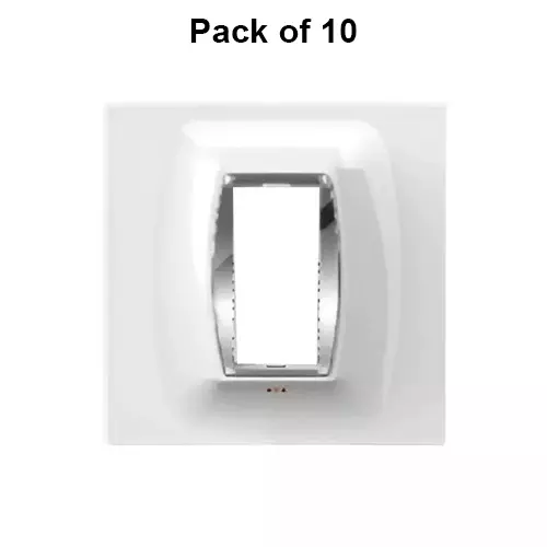 Cona Glasglow Glass Effect Modular Plate White 1 Module, GGM 1101 (Pack of 10)