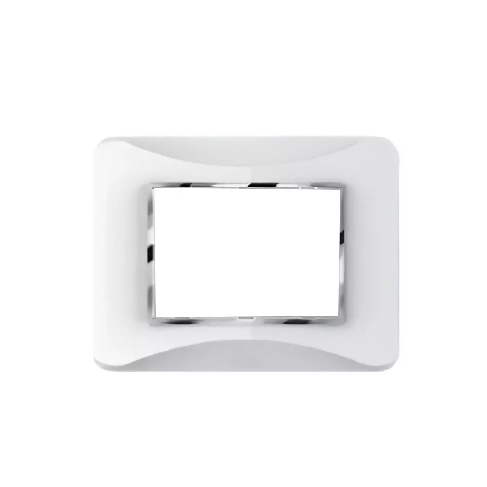 Cona Smooth Glow Modular Plate White 3 Modules, SG 1103 (Pack of 10)