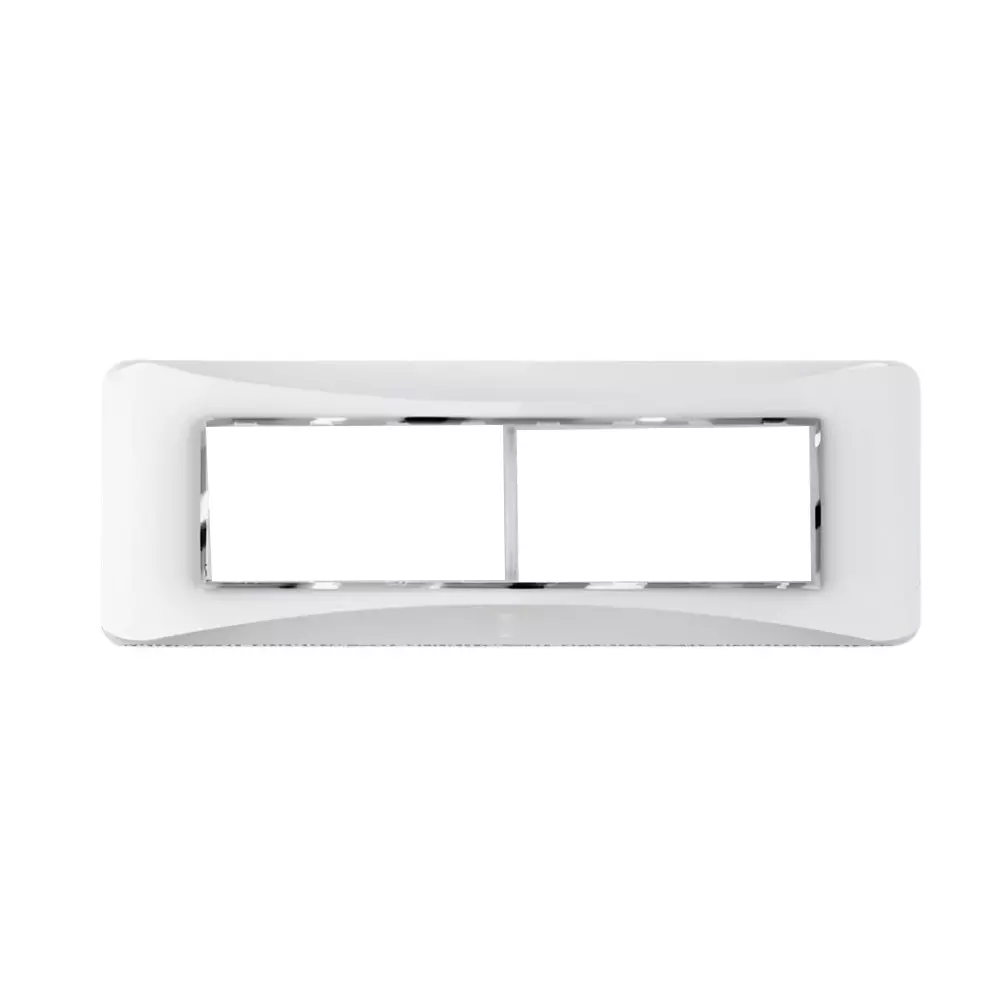 Cona Smooth Glow Modular Plate White 8 Modules(Horizontal), SG 1108 (Pack of 10)